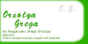 orsolya grega business card